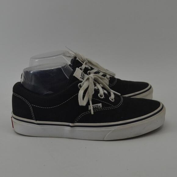 Vans Black Canvas Lace Up Low Top Sneakers Size 7 Classic - Picture 5 of 15